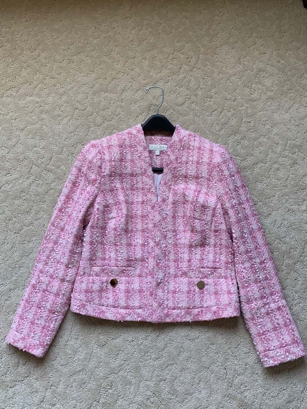 Pink tweed blazer